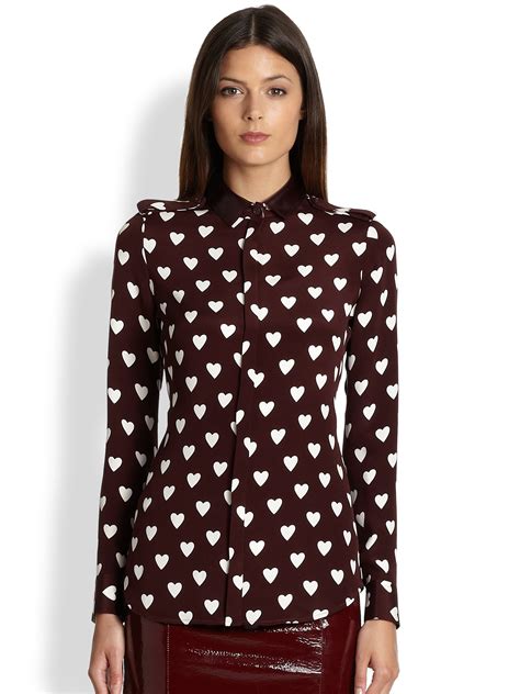 burberry prorsum heart print shirt|Burberry store online.